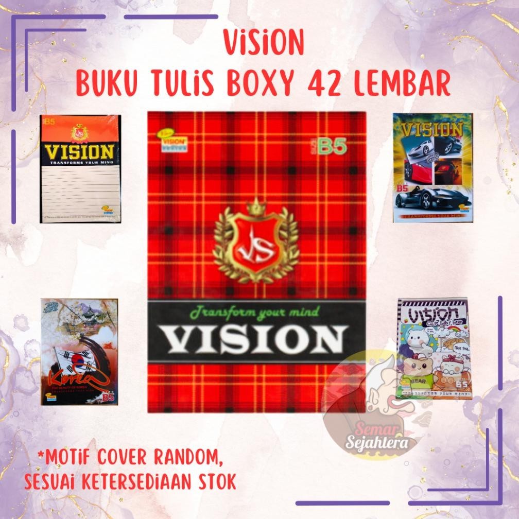 

[PAK] BUKU TULIS VISION BOXY B5 42 LEMBAR (ISI 6 PIECES)^ GRATIS ONGKIR