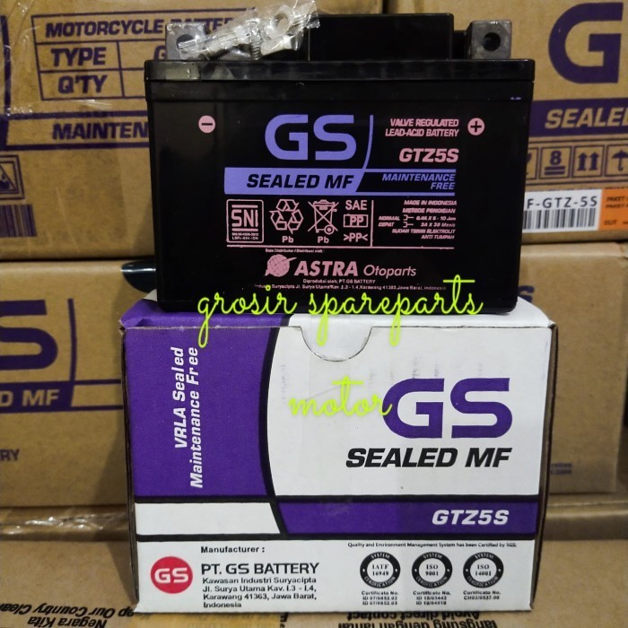 Aki Kering Gs Gtz5S Sealed Mf Yamaha Suzuki Dll