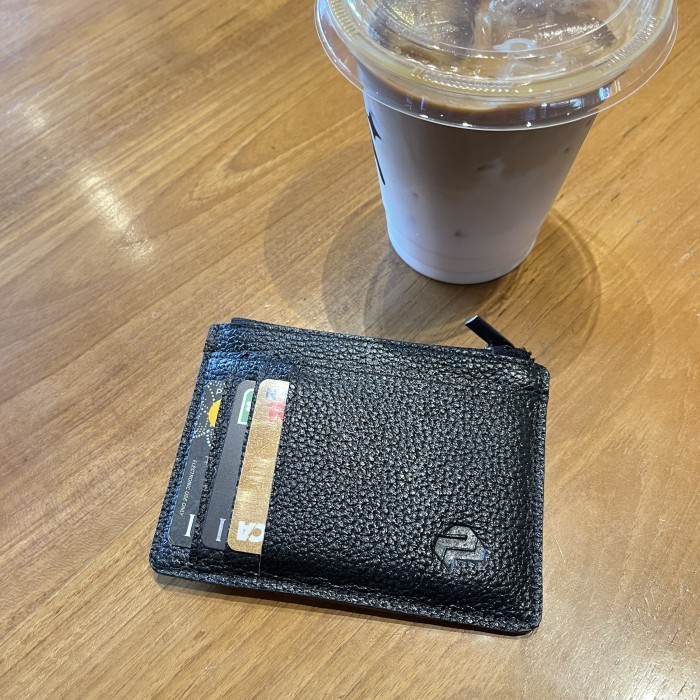 

Card Holder Diagonal Genuine Leather Parjo, Dompet Kartu Kulit Asli