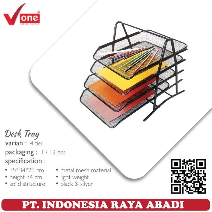 

Desk Tray / Rak Kertas / Rak Susun - Metal Mesh Material