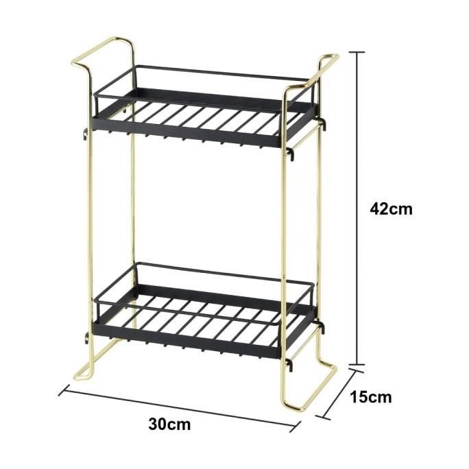 [Ready Stock] Informa - Informa Stormy Rak Bumbu Dapur 2 Tingkat - Gold