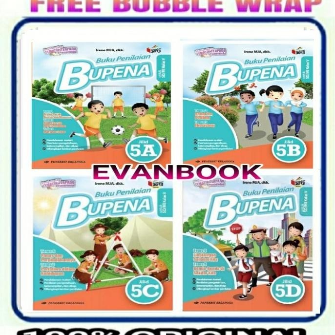 [Bisa Cod] Paket Lengkap Buku Bupena Kelas 5 Jilid 5A,5B,5C & 5D K13 Rev.Erlangga
