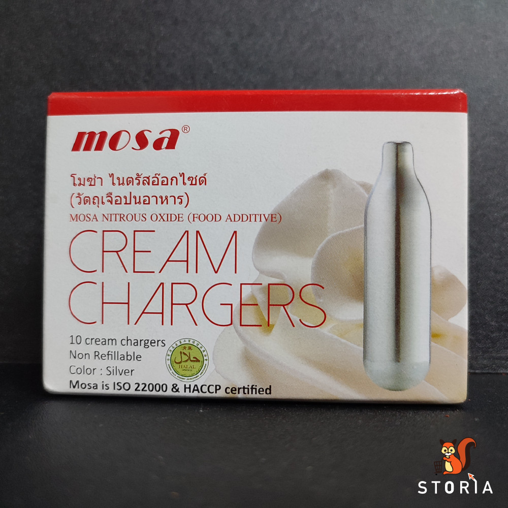 

Cream Charger Mosa / N20 Nitro Charger / Whip Cream Charger /Nitro Coffee / Gas N2o / Mosa Cream Cargers Isi 10 Pcs