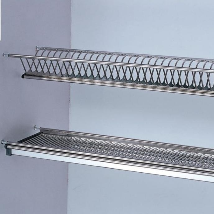 [Cod] Rak Piring Gantung 80Cm | Stainless Steel