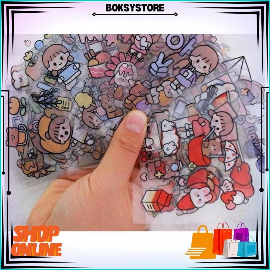 

Sticker Momo Isi 100 Lembar Per Box Karakter Anak Korea 2D Best Seller