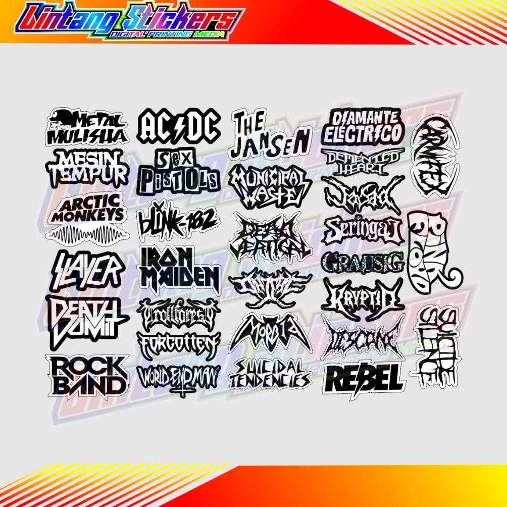 

70 Pcs Sticker Pack Band Metal Viral Anti Air Promo