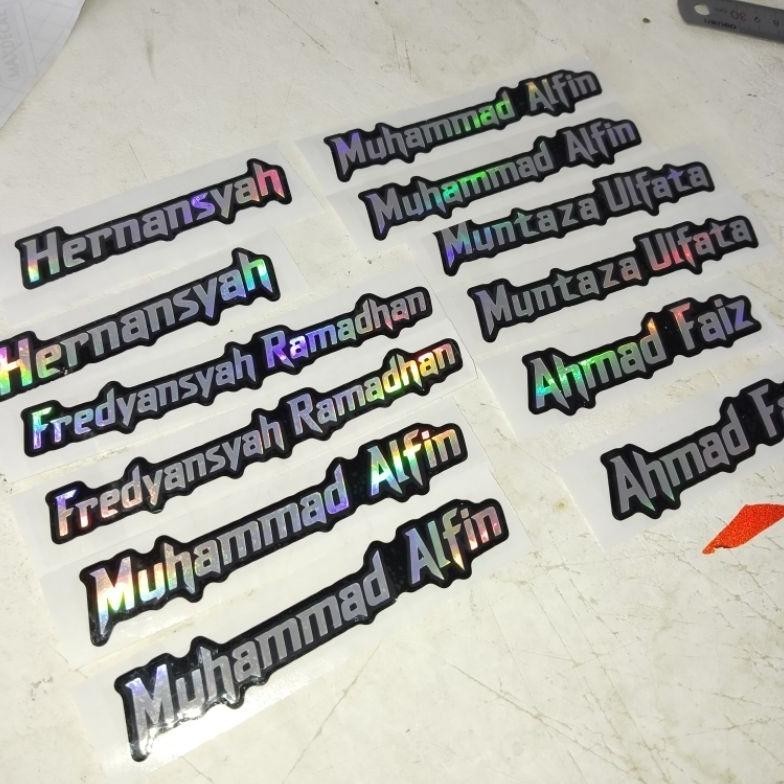 

Custom Stiker Nama - Stiker Nama Custom - Stiker Tahan Air Promo