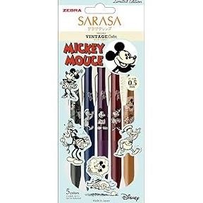 

mickey vintage sarasa set 5 pcs / disney sarasa set