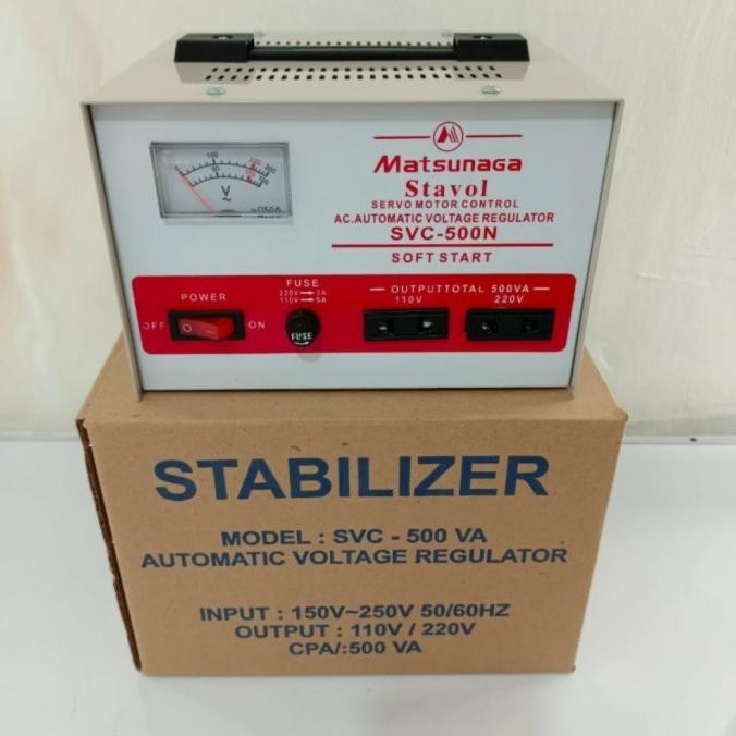 Stabilizer Matsunaga 500 Watt/Stavol Matsunaga 500 Va Terbaru