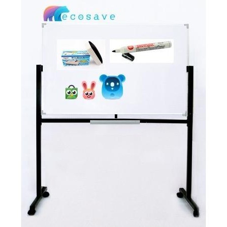 

Jual Whiteboard Dengan Stand Dan Roda 90X120 Cm Ecosave Murah