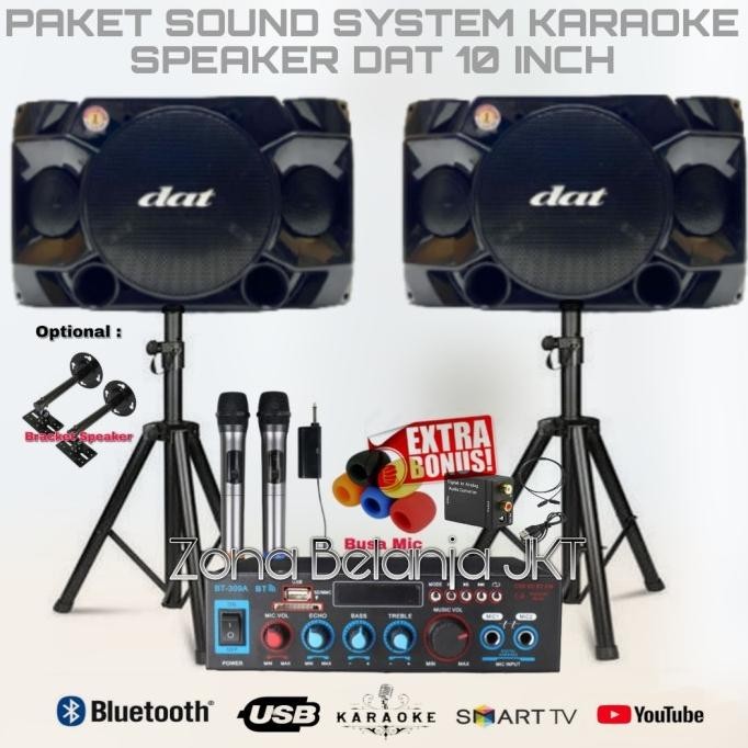Jual Paket Sound Karaoke Rumah Speaker Dat 10 Inch Paket Karaoke Murah