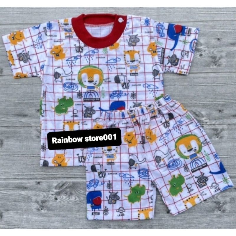 Setelan baju bayi lengan pendek 3-12bulan