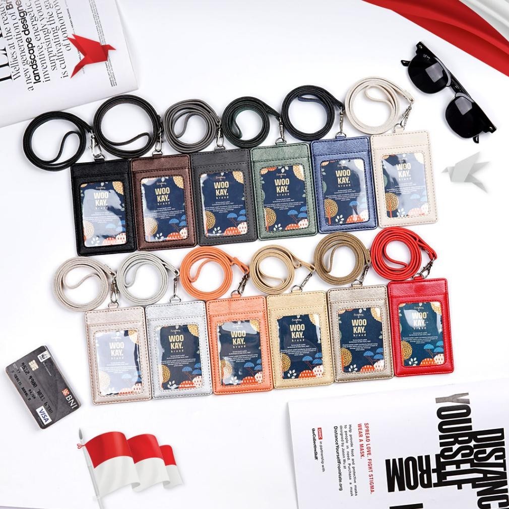 

Diskon Wookay Tempat Gantungan Id Card Holder Name Tag Kulit Kalung Custom Nama Sale