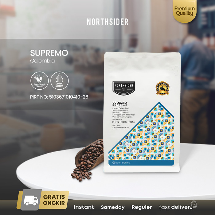 

Northsider Kopi Arabika Colombia Supremo Fully-Washed Coffee 200G
