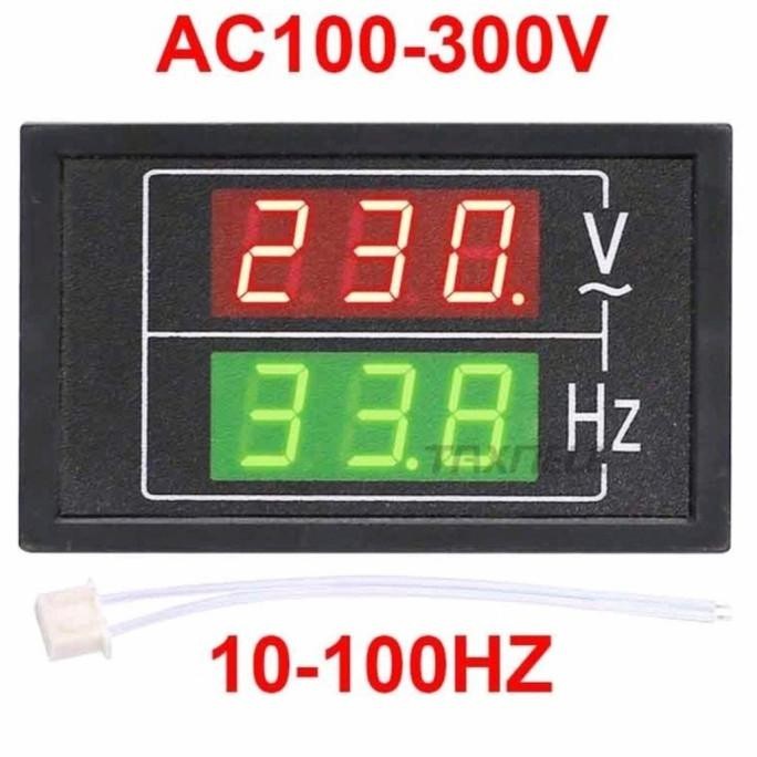 voltmeter hz meter digital led 300V AC / voltmeter frequency meter AC