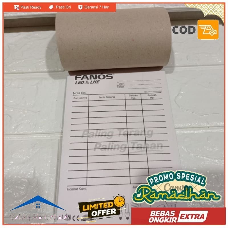 

Buku Nota 2 Ply Kecil Nota Kontan Fanos