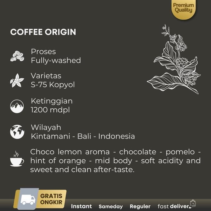 

Northsider Kopi Arabika Bali Kintamani Fully-Washed Coffee 500G