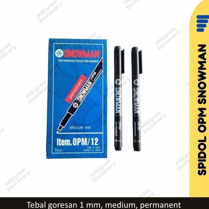 

Spidol Pen Snowman Ohp Permanent/ Tipe Opm Medium