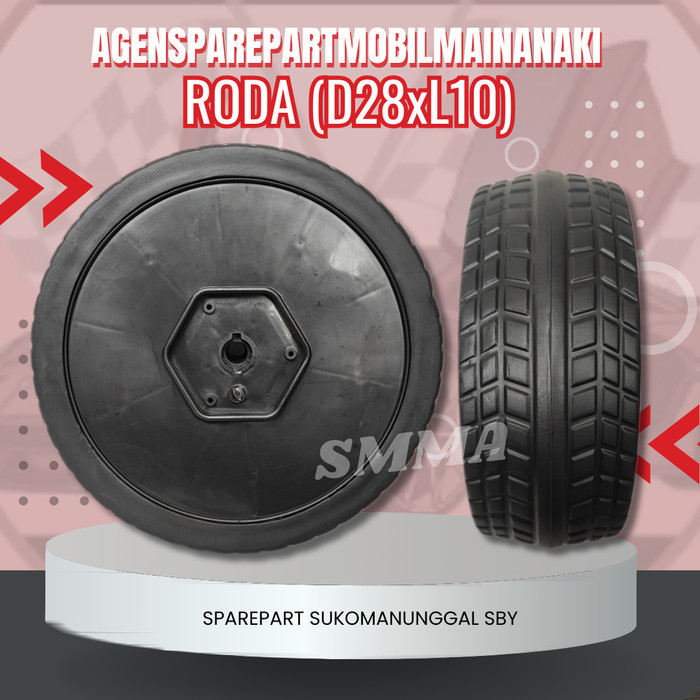 Ban Roda Mobil Mainan Aki Full Karet Ukuran 27Cm Roda Mobil Mainan