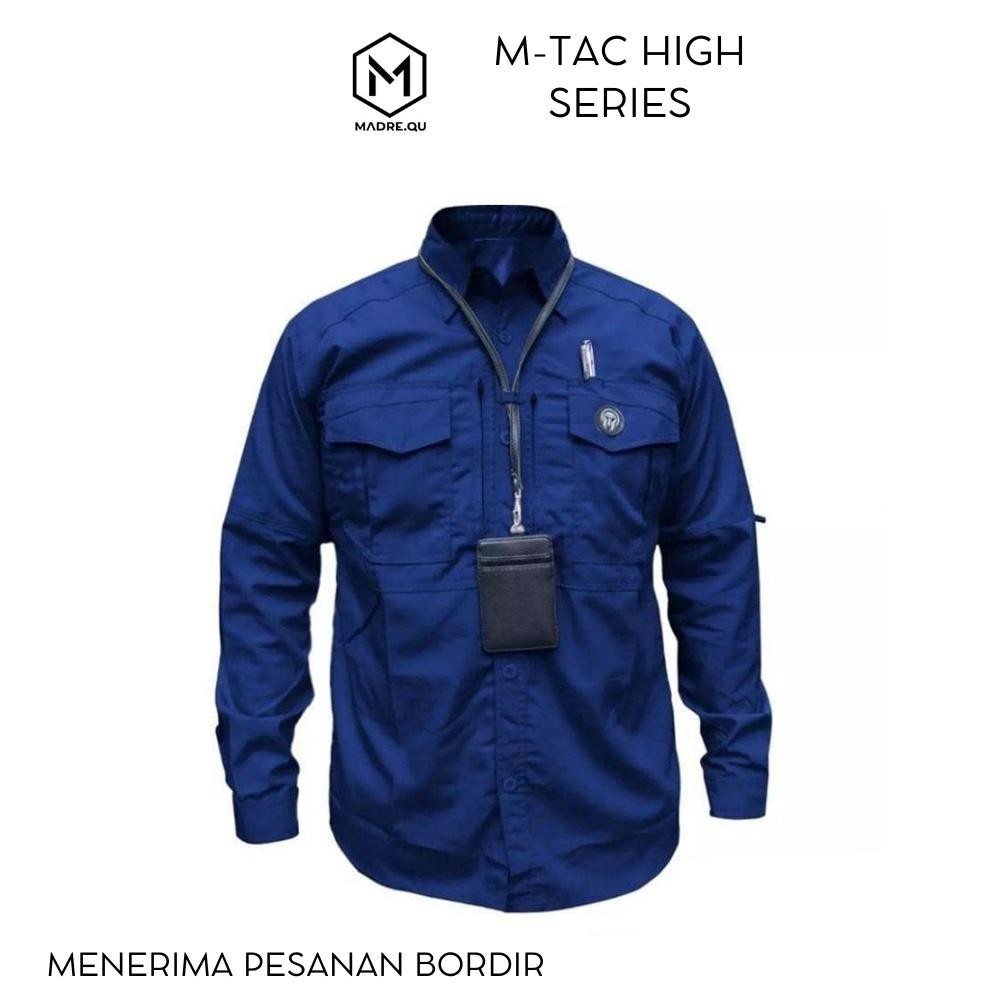 Baju Kemeja Tactical Pria Lapangan Outdoor Madre.Qu Pdl Outdoor Lengan Panjang Bahan Pernusa Ripstop