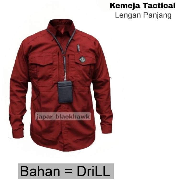 Baju Kemeja Tactical Pria Lapangan Outdoor Taktical Autdor Cowok Cewek Kantor Gunung Kantor Gunung P