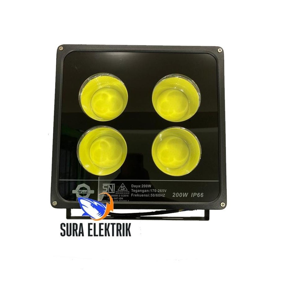 TERBARU - Lampu Sorot LED 200W Flood Light Wandi