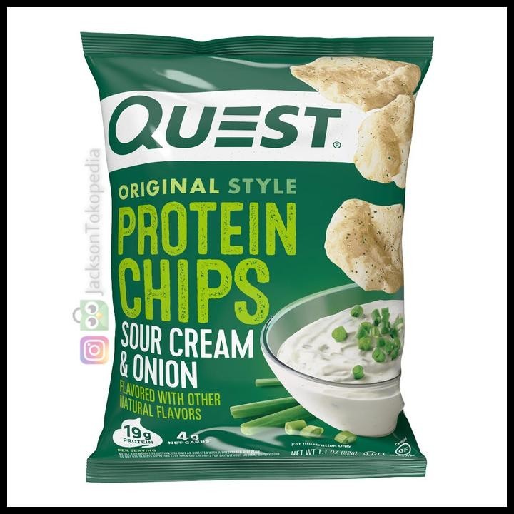 Quest Protein Chips Sour Cream & Onion / Energy Healthy Snack Chip