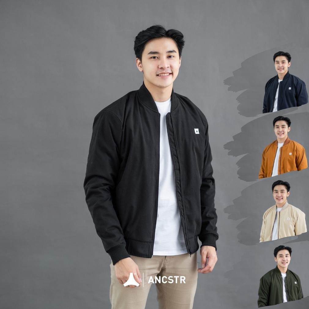 Jaket Pria Distro Keren Ancstr Canvas Bomber