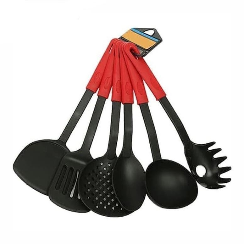 Gsf Spatula Set Isi 6Pcs With Gantungan Sutil Serbaguna 4406 / Spatula Set Plastik / Spatula Murah /