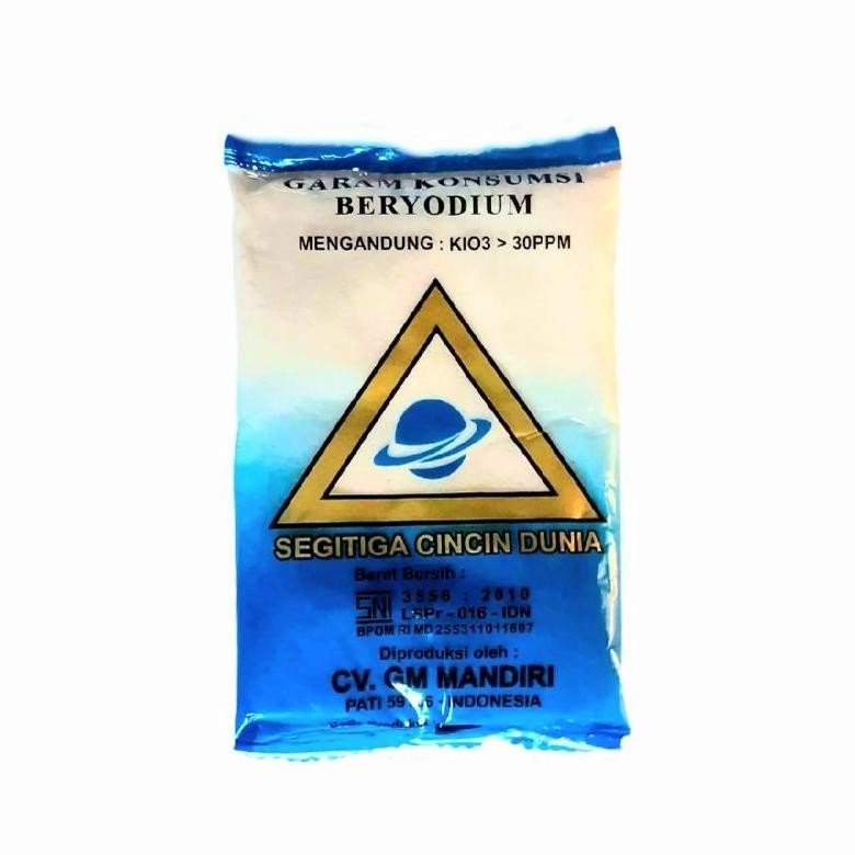 

New Produk Segitiga Cincin Dunia - Garam Masak Beryodium 128Gr .