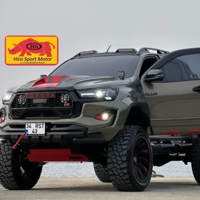 LED roof light lamp lampu atas atap mobil hilux triton fortuner pajero model raptor  Hiro Motor