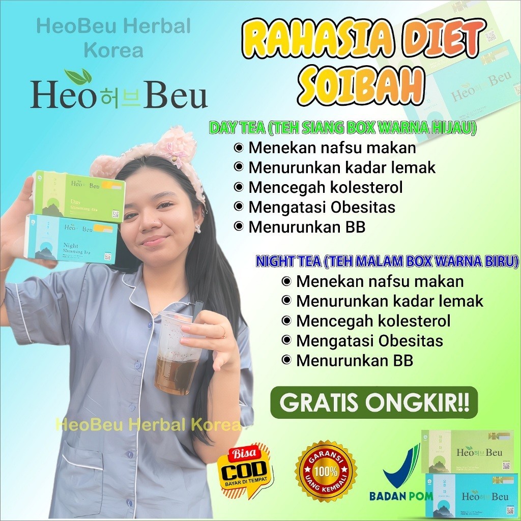 

Heo Beu Slimming Tea Teh Diet Menurunkan Berat Badan 100% Original