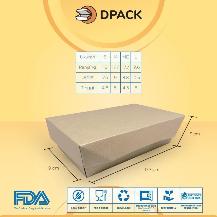 Stok Banyak Paper Lunch Box Forming Ukuran M FoodGrade I Bahan PREMIUM Natural Paper ||
