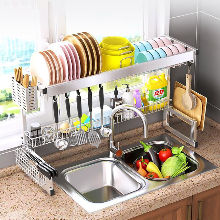 Rak Dapur Stainless Hitam Rak Wastafel Rak Piring & Dapur Rak Piring