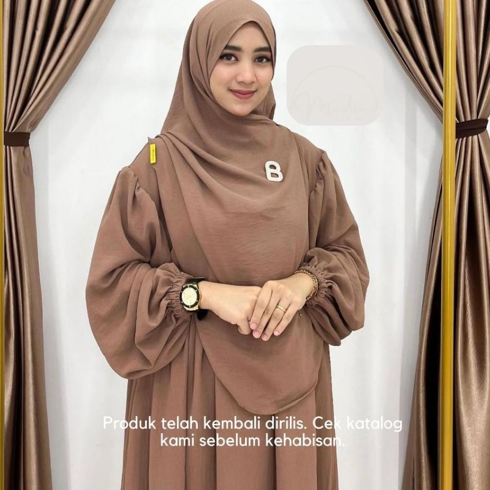 promoo luna set syar'i pasminah oval gamis umroh haji bahan kringkel airflow new best seller fashion