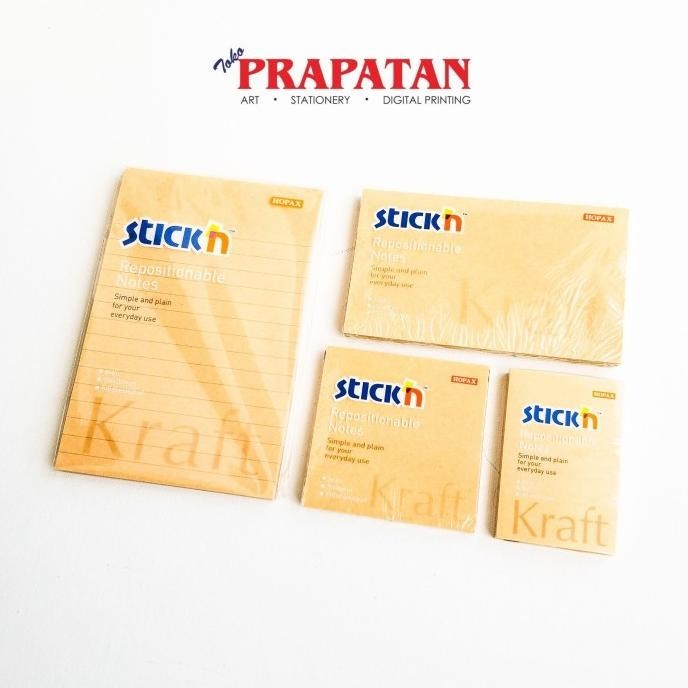 

Stickn Sticky Kraft Notes 100 Sheets / Memo Pad