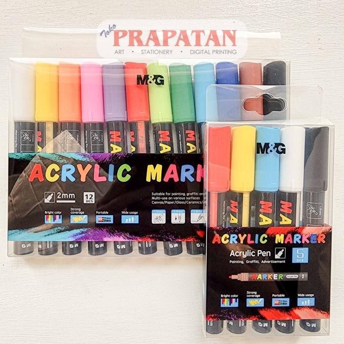 

M&G Acrylic Marker Set APL976 | Spidol Akrilik Water based pigment in