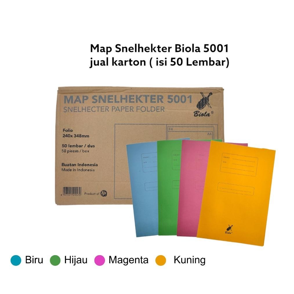 

masih promoo map snelhekter kertas biola 5001 ukuran folio f4 stof map snelhecter - jual pak ( isi 50 pcs )