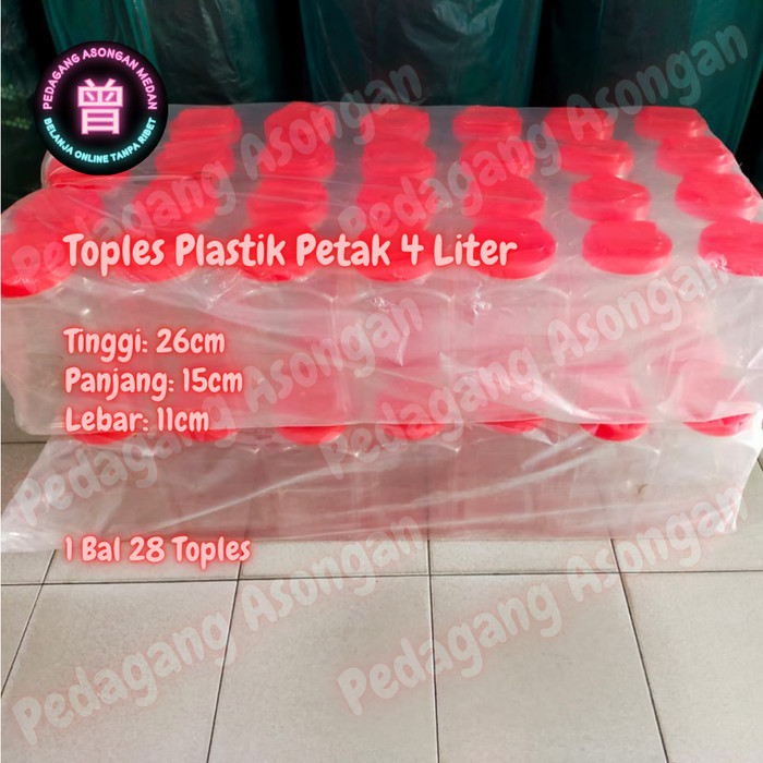 $$$$] [Khusus Grab/Gojek] Toples Plastik Toples Ikan Cupang 4 Liter