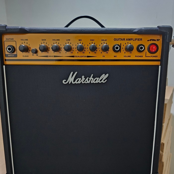 Ami Ampli Gitar Marshall 8 Inch Efek Distorsi Dan Delay Mantap