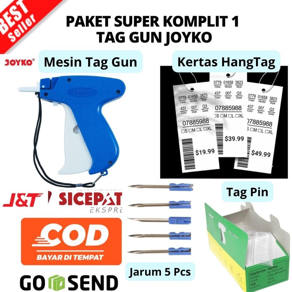 

Ptc-Shop [Bayar Di Tempat] Paket Super Komplit Tag Gun Merek Joyko Alat Tembak Pemasang Label Bandrol Harga Hangtag Tg-600