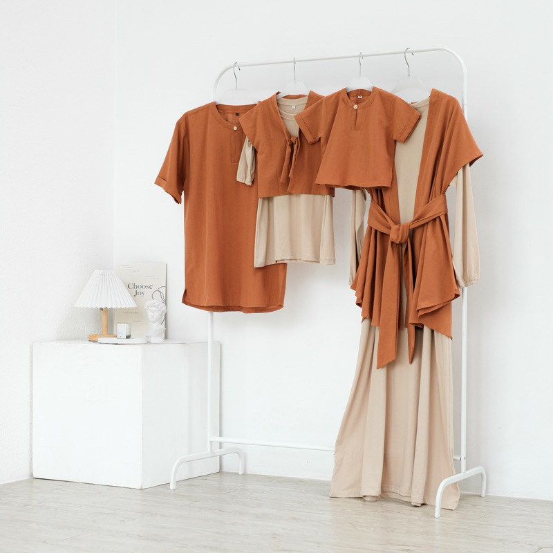 [Bahan halus dan Nyaman] MAZAYA FAMILY SET WARNA APRICOT (BUSUI FRIENDLY) - FAMILY SET - BAJU