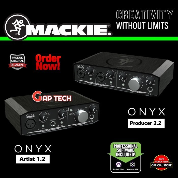 

Mackie Onyx Artist 1.2 / Producer 2.2 USB Audio Interface / Soundd