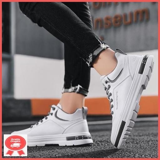 Cuci Gudang Leedoo Sepatu Kulit Pria Original Kekinian Sneakers Casual Tinggi Kerja Kuliah Sepatu Pu