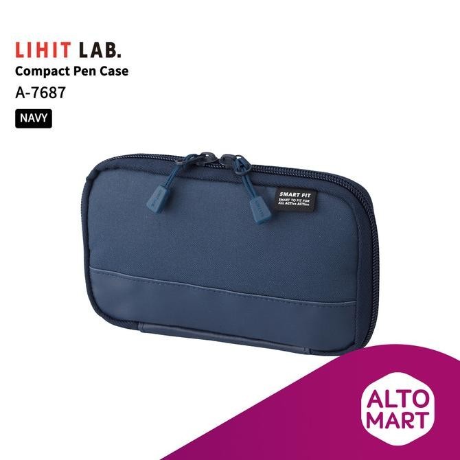 

Lihit Lab A-7687 Compact Pen Case Tempat Kotak Pensil Sekolah Pouch