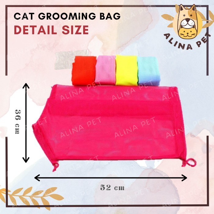 Terjamin Asli Cat Grooming Bag Kantong Mandi Kucing Alat Mandi Kucing