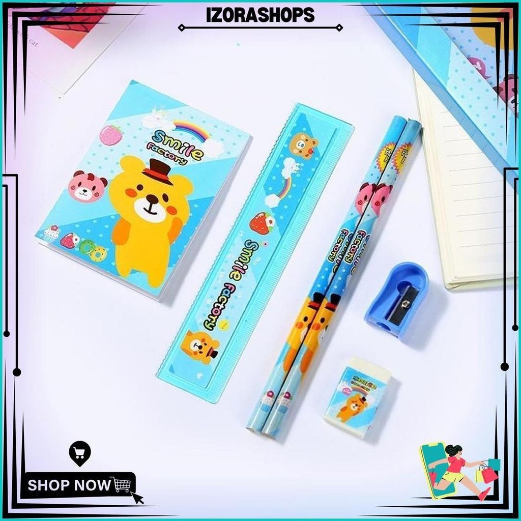 

Alat Tulis 6In1 + Notes Karakter Lucu / Paket Lengkap Kotak Box Pensil Penghapus Penggaris Rautan Buku Gambar Kartun Imut / Set Mini Stationery Character Isi 6 Pcs Atk Perlengkapan Anak Sekolah Hadiah Kado Ulang Tahun Souvenir Spiderman Mickey Mouse Mini