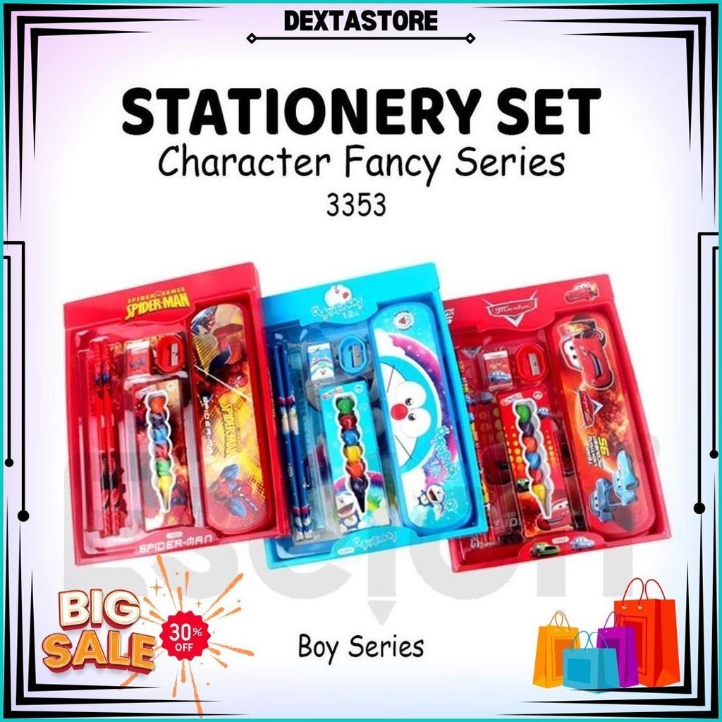 

Stationary Set 7In1 Karakter 3353 / Paket Alat Tulis + Oil Pastel Cod