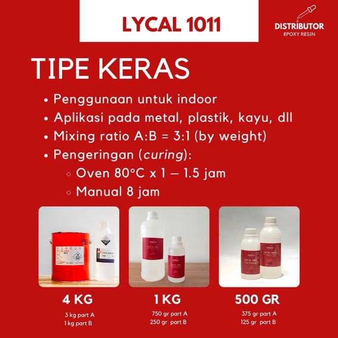 Diy Epoxy Resin bening - craft resin - art resin - 1kg 1011 Lycal