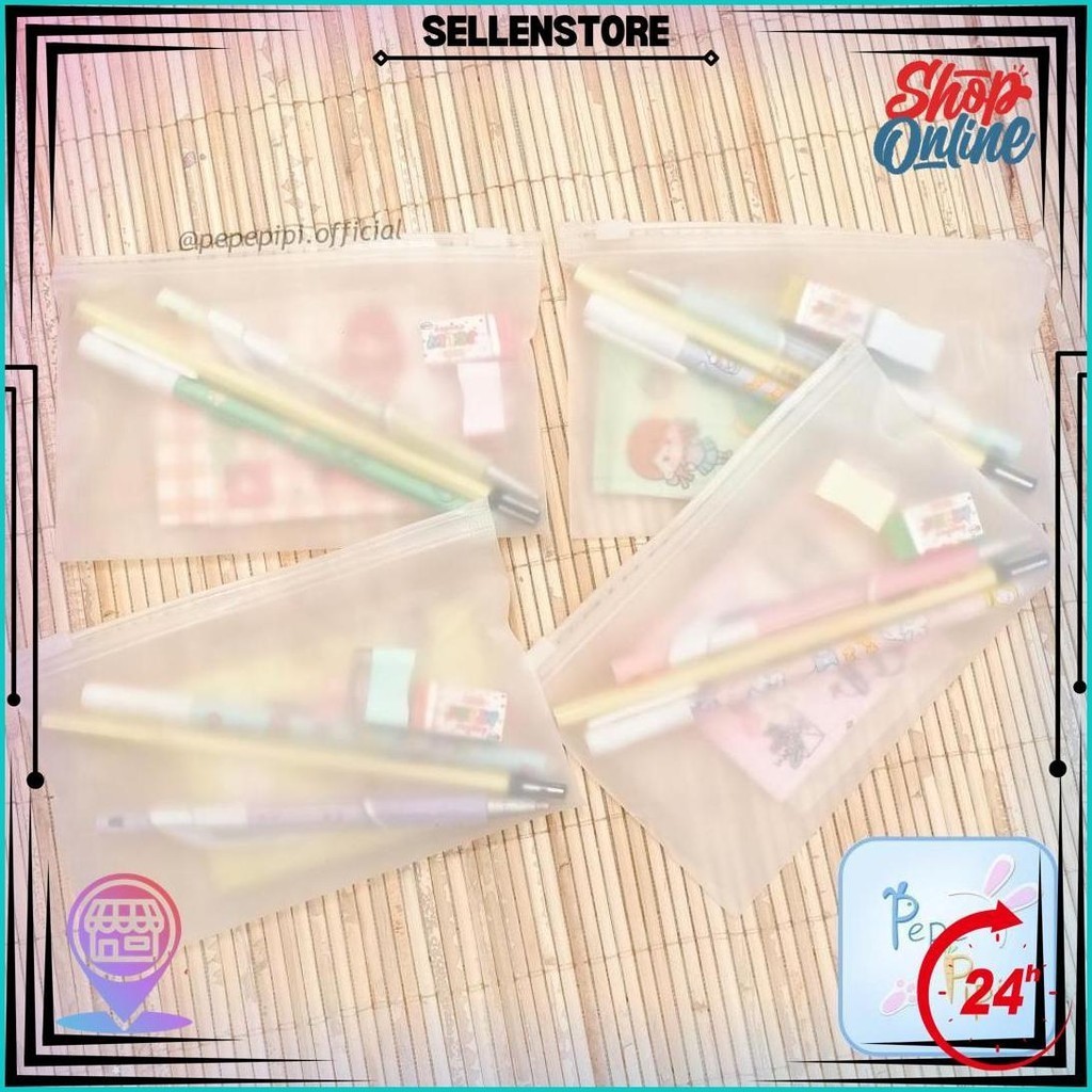 

Set Alat Tulis 10K Versi 2 Pouch Alat Tulis Pulpen Pensil Stiker Penghapus Rautan Notebook Rautan Pulpen Bisa Di Hapus Paket Alat Tulis Murah Cod